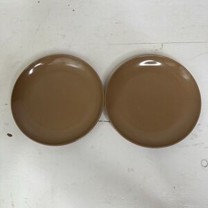 Vintage Texas Ware Melmac 7401 Dessert Plates  G4  Brown